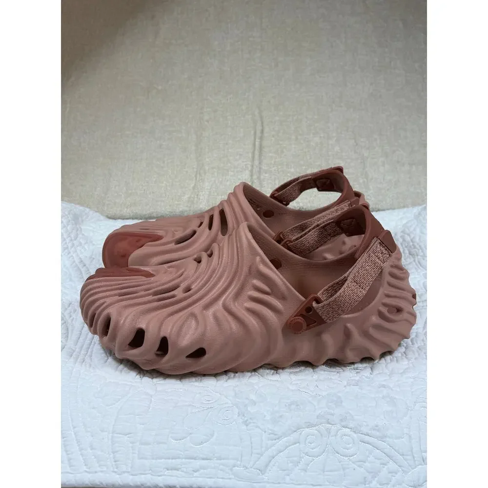Salehe Bembury x Crocs Men's 11 Peach Pollex Fingerprint Textured Clog Sandals